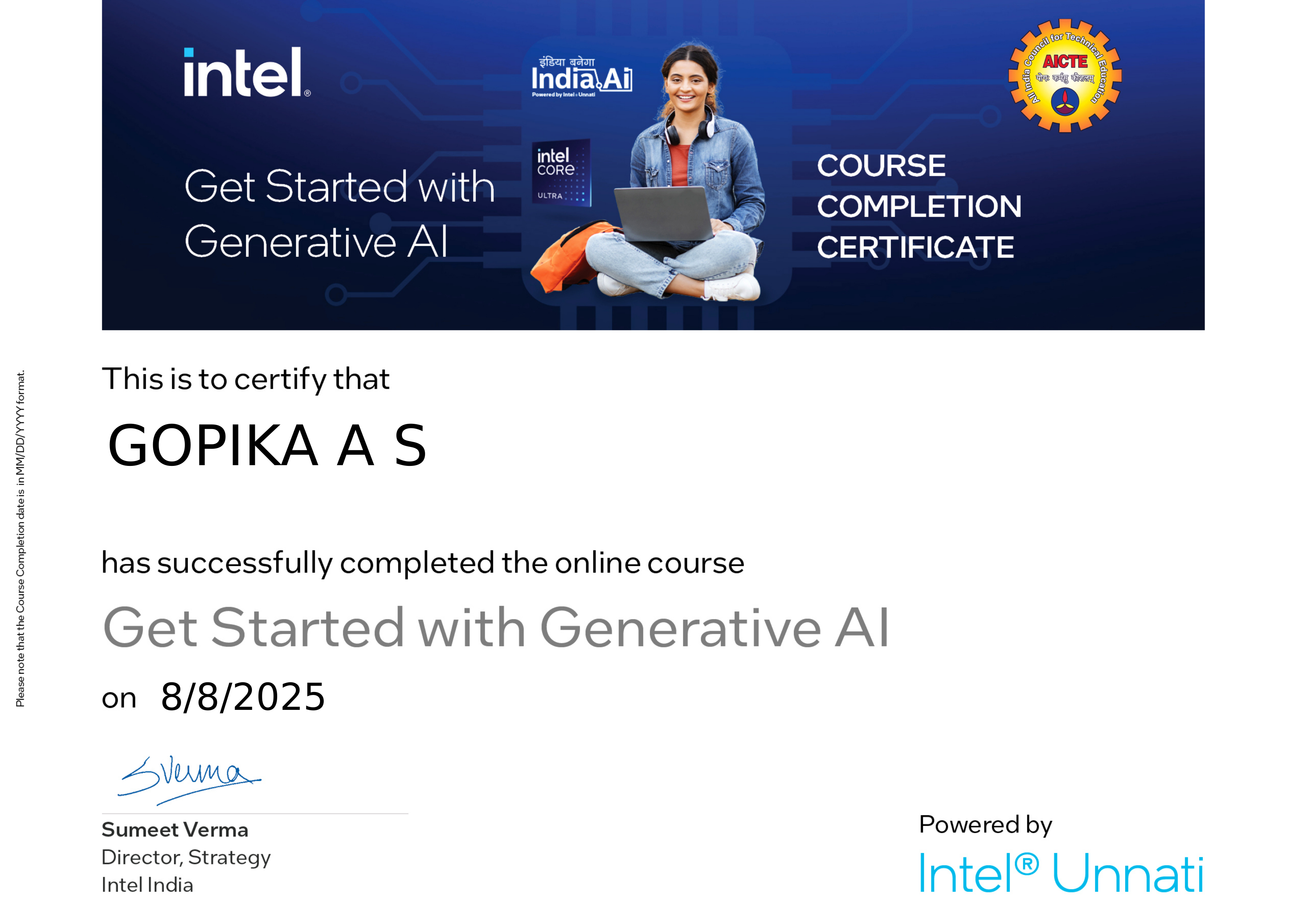 Get Started with Gen AI - Gopika A S